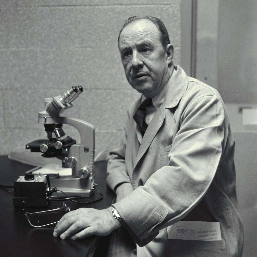 Historical document or illustration related to early flu research and prevention