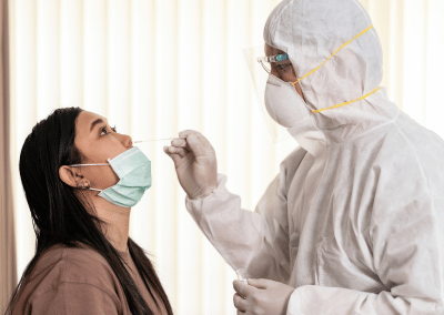 Rapid COVID-19 test alongside flu and RSV testing at urgent care